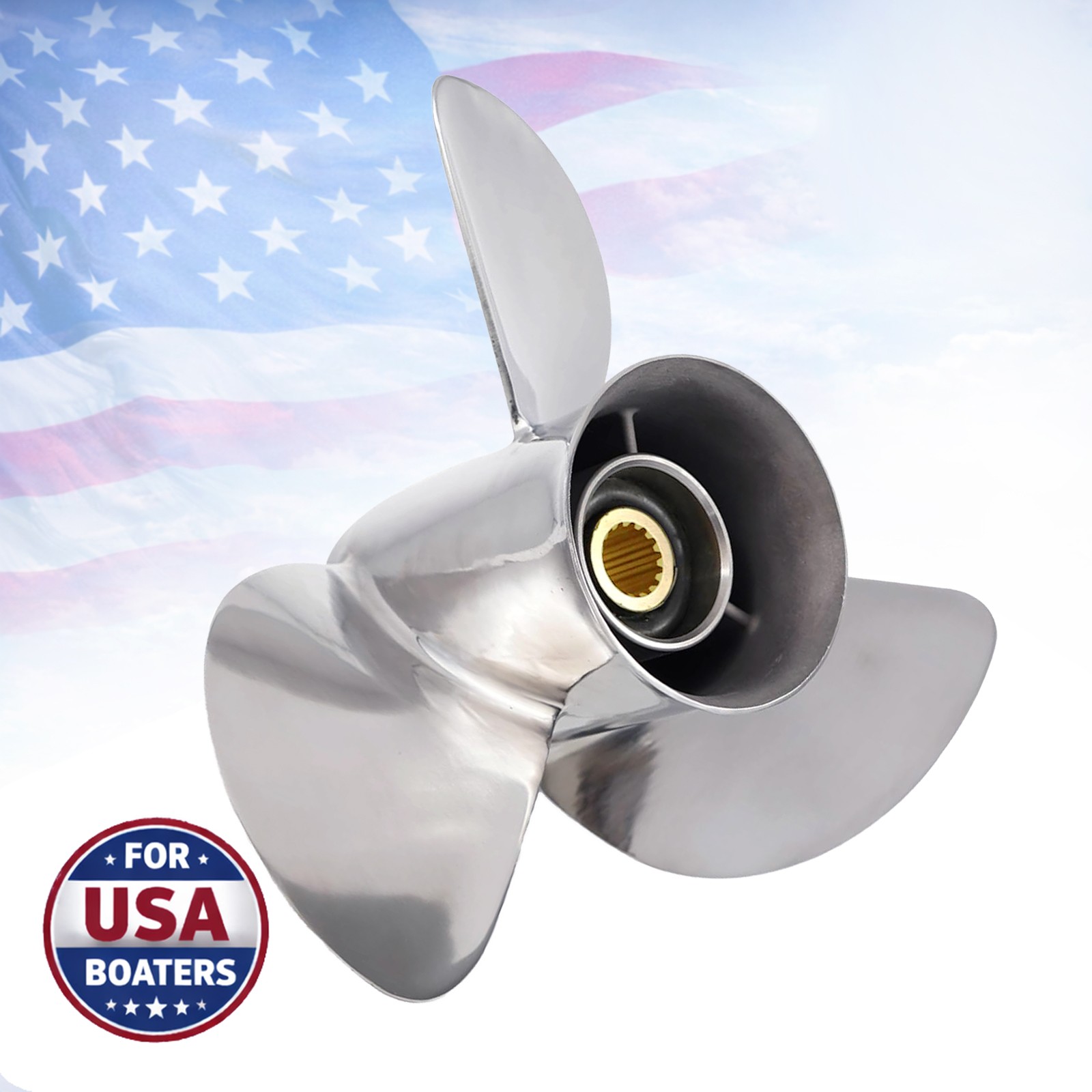 13 x 19-K For Yamaha Outboard Stainless Propeller Boat Motor 50-130 hp 15 Spline