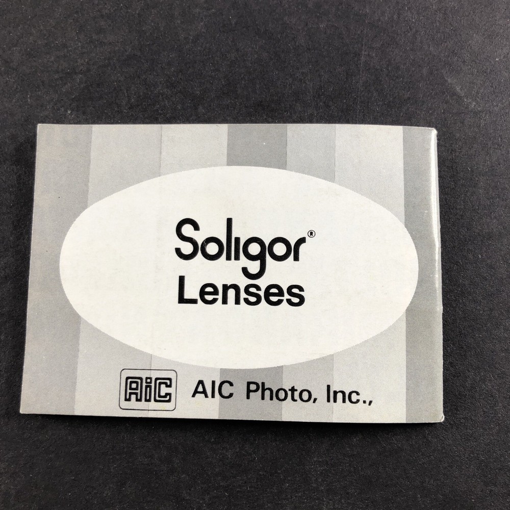 Soligor All About Optics Telephoto Wide Angle Close Up Spec Effect Instructions