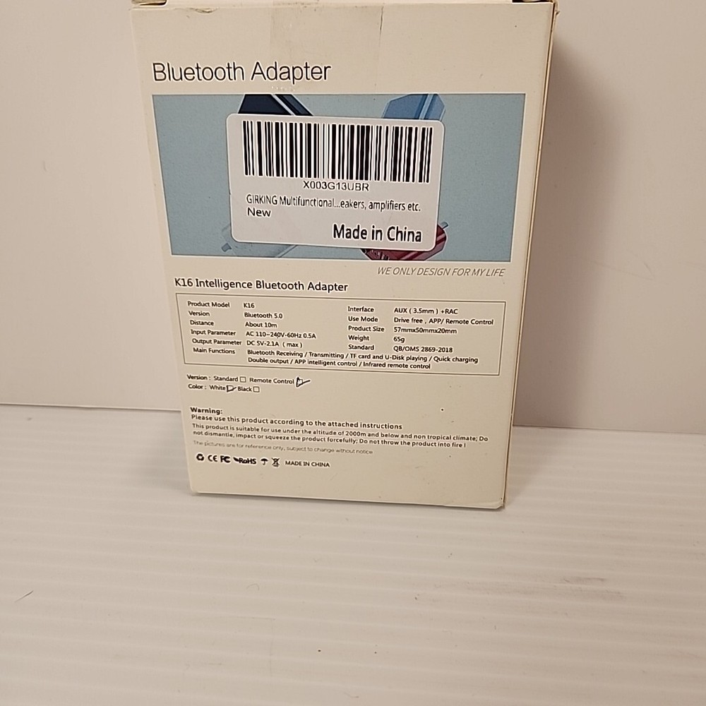 Multi-Function Bluetooth Audio Adapter Model K16 Intelligent Adapter