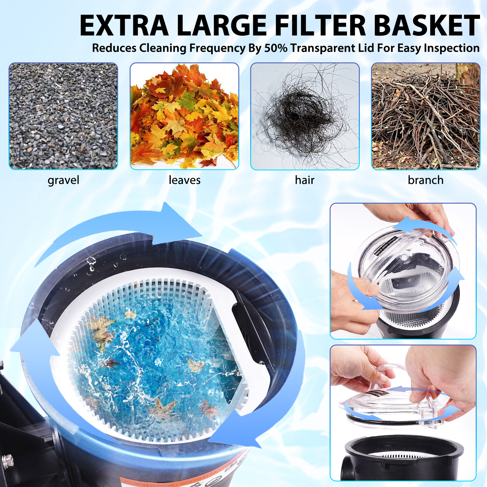 W3SP1580X15 Pool Pump 1.5 HP Replacement for Hayward PowerFlo LX Series