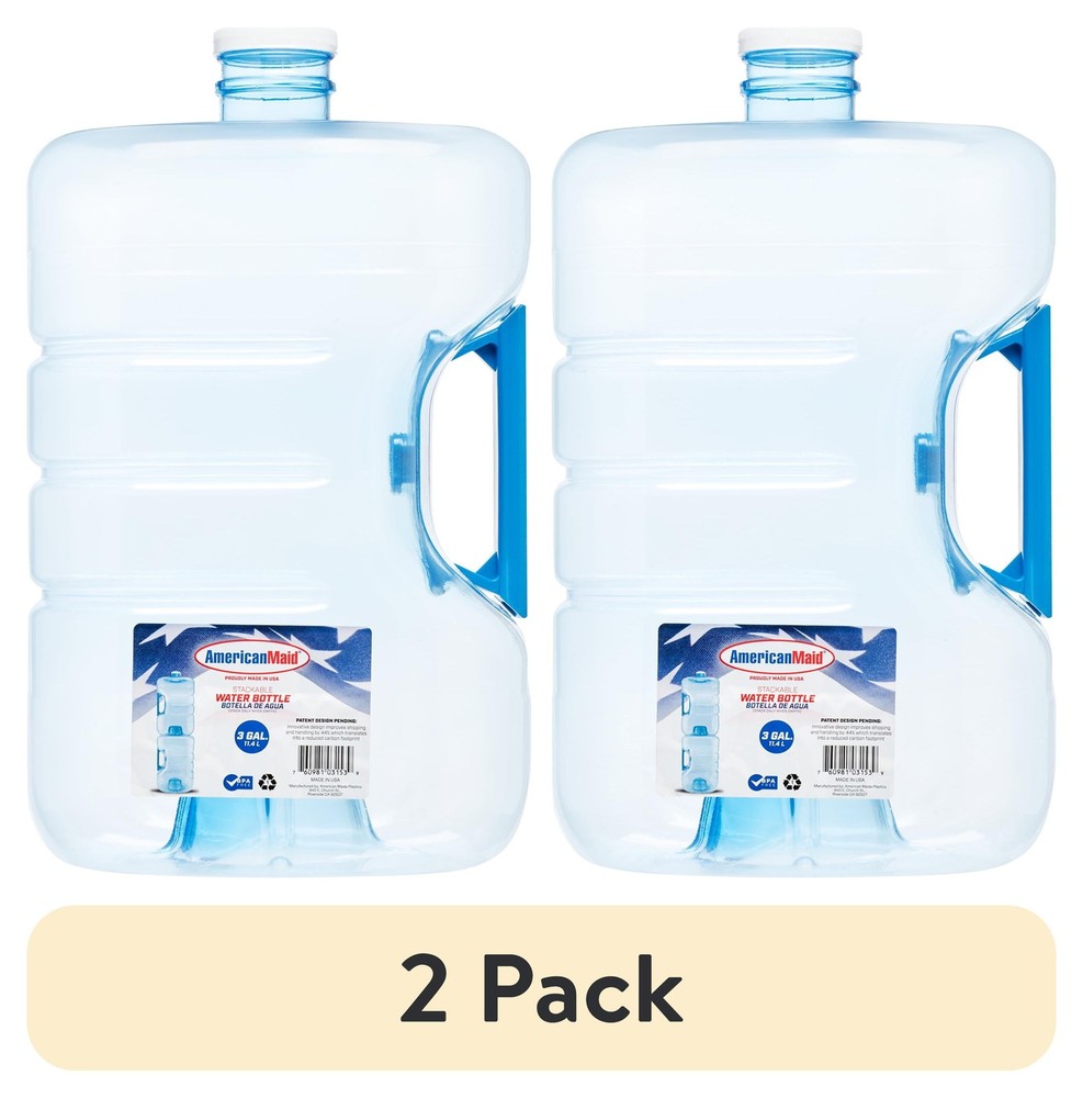 (2 pack) American Maid - Stackable & Refillable Water Gallon (3gal)
