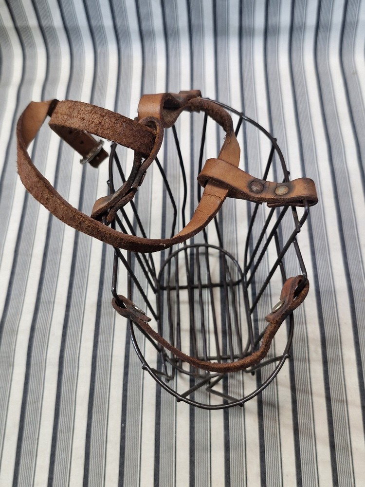 Vintage Dog Muzzle / Training Mask Cage