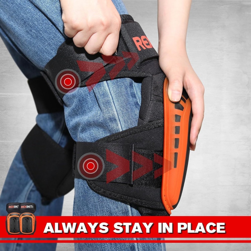 Professional Construction Knee Pads - Orange