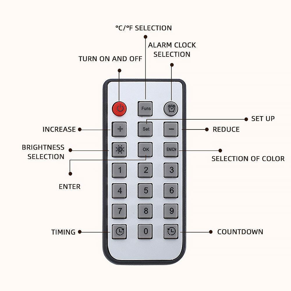 Digital Wall Clock, Digital ClockAdjustable Brightness Large LED DisplayAlarm CW
