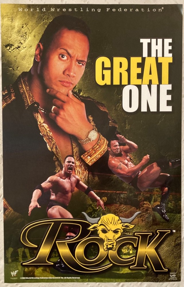 The Rock 2000 Poster WWF Great One Dwayne Johnson World Wrestling Federation C