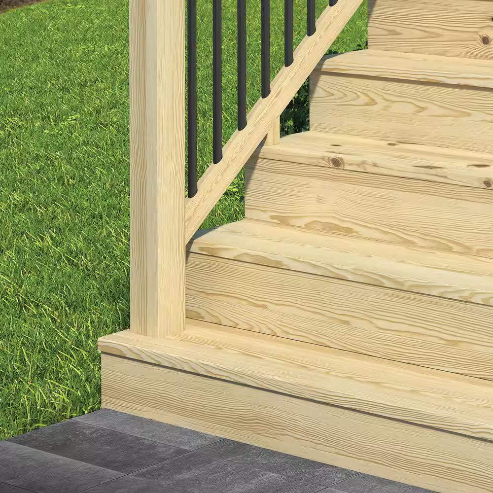 5-Step Ground Contact Pressure-Treated Pine Stair Stringer