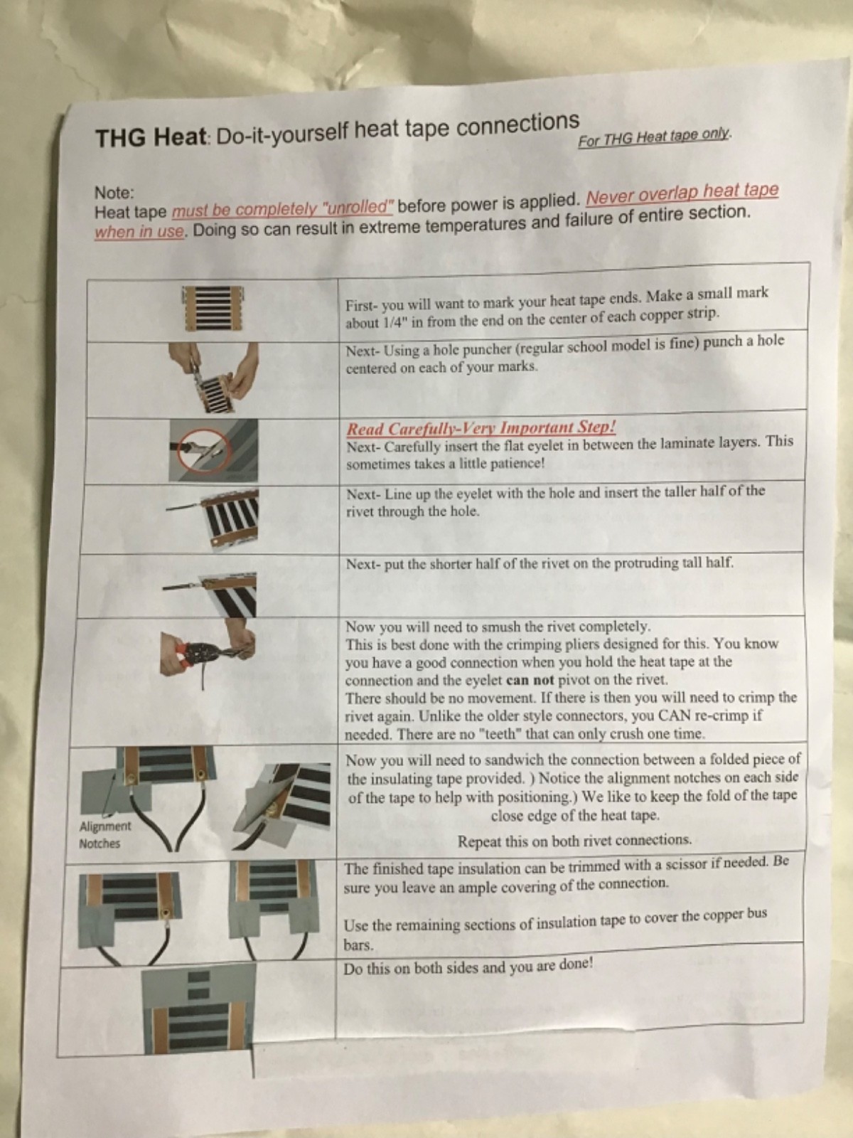 12”/23w THG Heat Tape BY THE FOOT Under cage or Back heat Reptile Racks Incubate