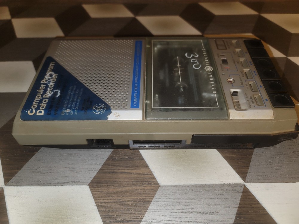 GE 3-5158B Vintage Computer Program Data Recorder Cassette Player - Working
