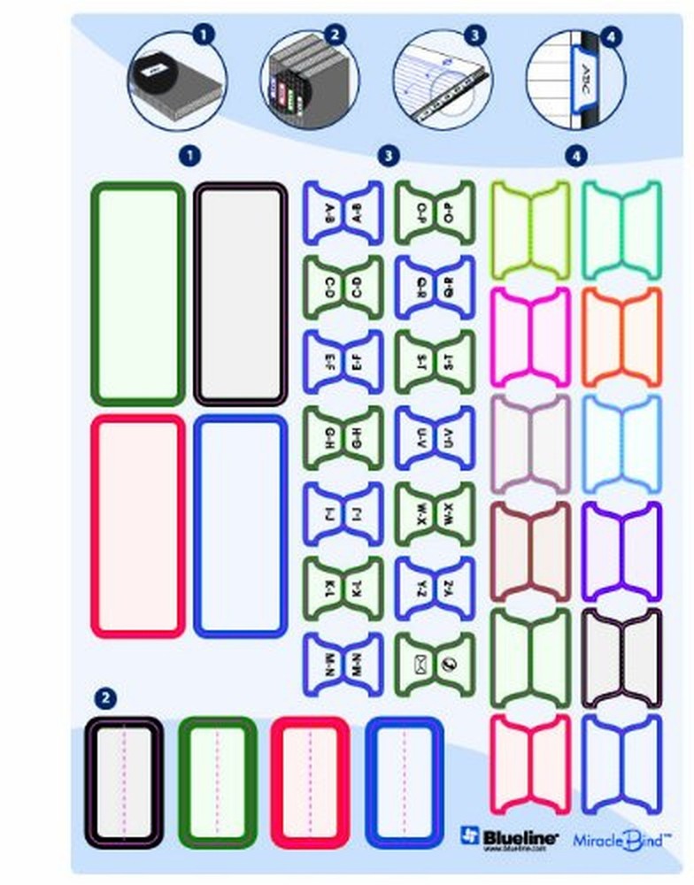 Blueline MiracleBind™ Notebook, Lizard-Like Hard Cover, 150 Repositionable