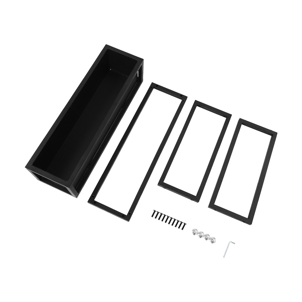 28*8*28" Elevated Planter Box Tall Rectangular Planter Garden Plant Stand Black