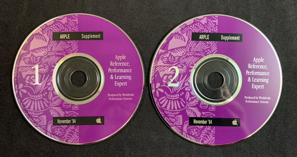 Apple ARPLE Supplement November 1994 Reference Performance & Learning CD-ROM Lot