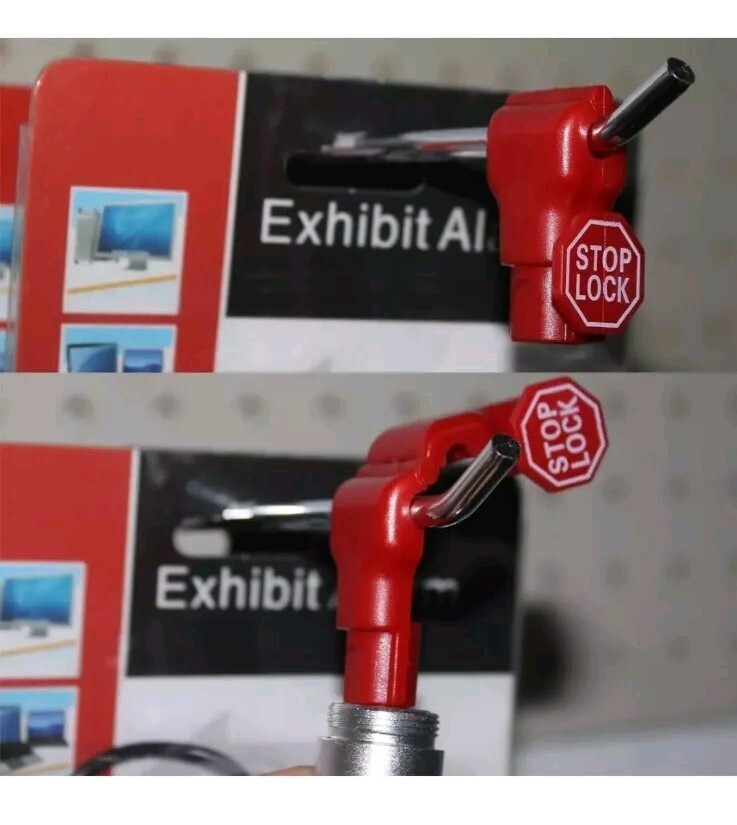 Peg Hook Locks Stop Lock 100 Pcs Plastic Red Stop Locks Retail Peg Hook Security