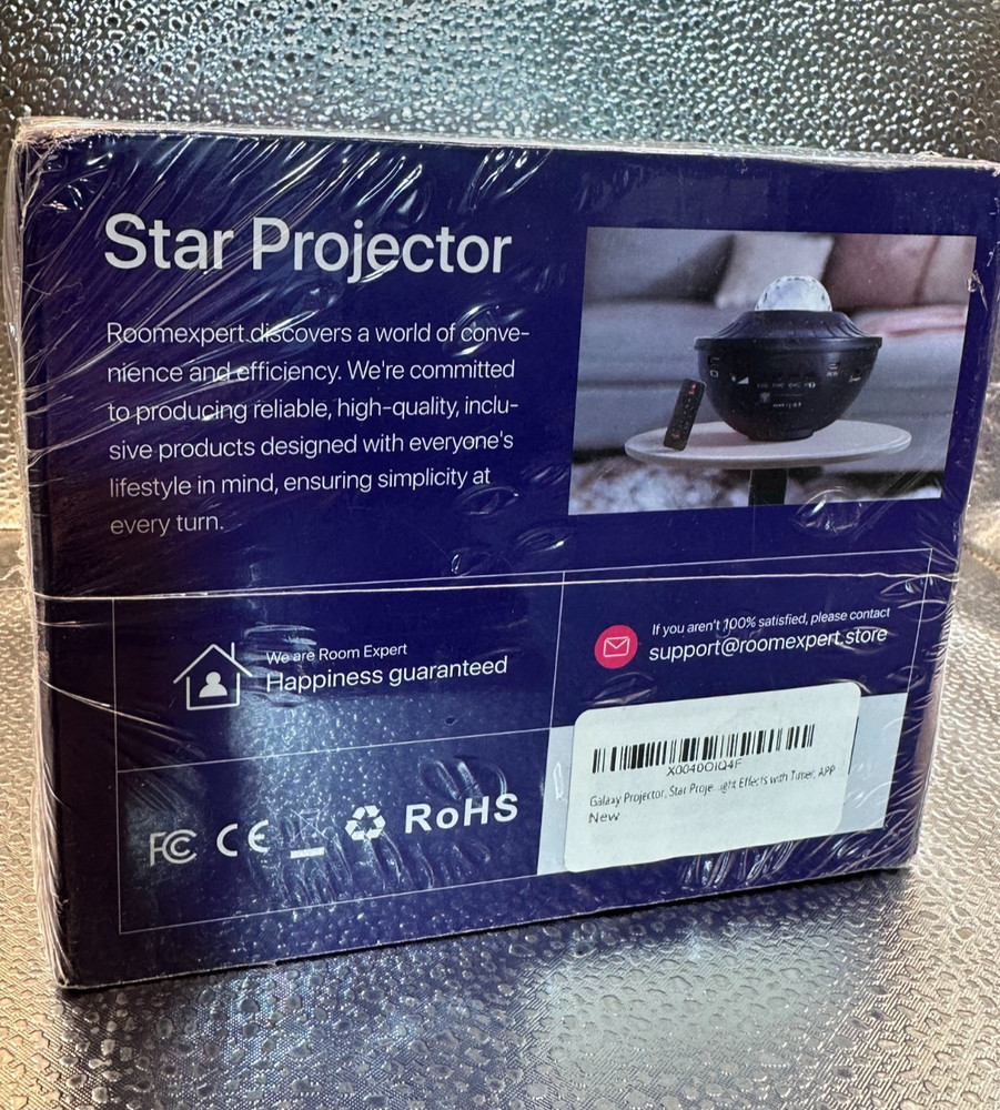 RoomExpert Galaxy Projector Smart App Control Bluetooth Music Speaker