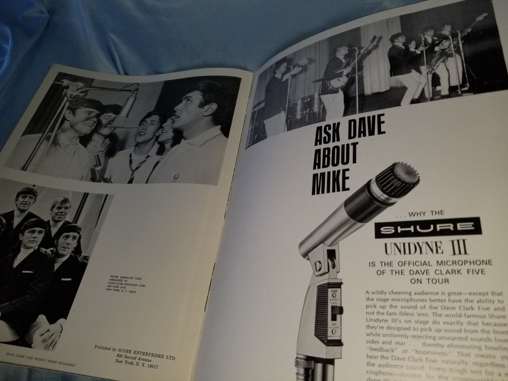The Dave Clark Five Original US Concert Book Program 1965