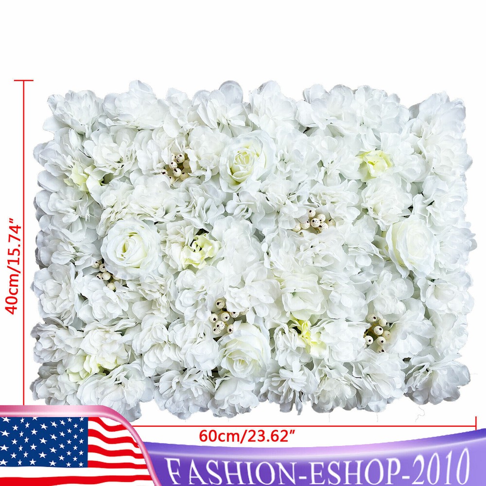 12* Artificial Flower Wall Panel Wedding Backdrop Event Party Flower Wall Panel