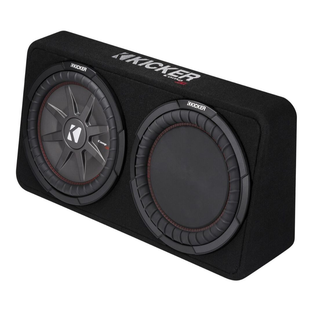 Kicker TCWRT122, CompRT 12" Subwoofer in Thin Profile Enclosure, 2-Ohm, 500W