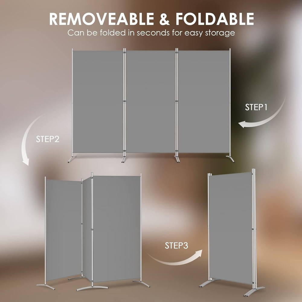 Lightweight 3-Panel Folding Room Divider: Durable and Stylish Privacy Screen