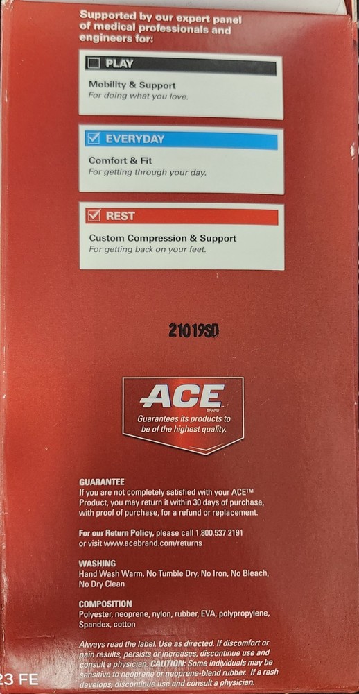 ACE Back Deluxe Stabilizer With Lumbar Support (Gray) One Size Adjustable