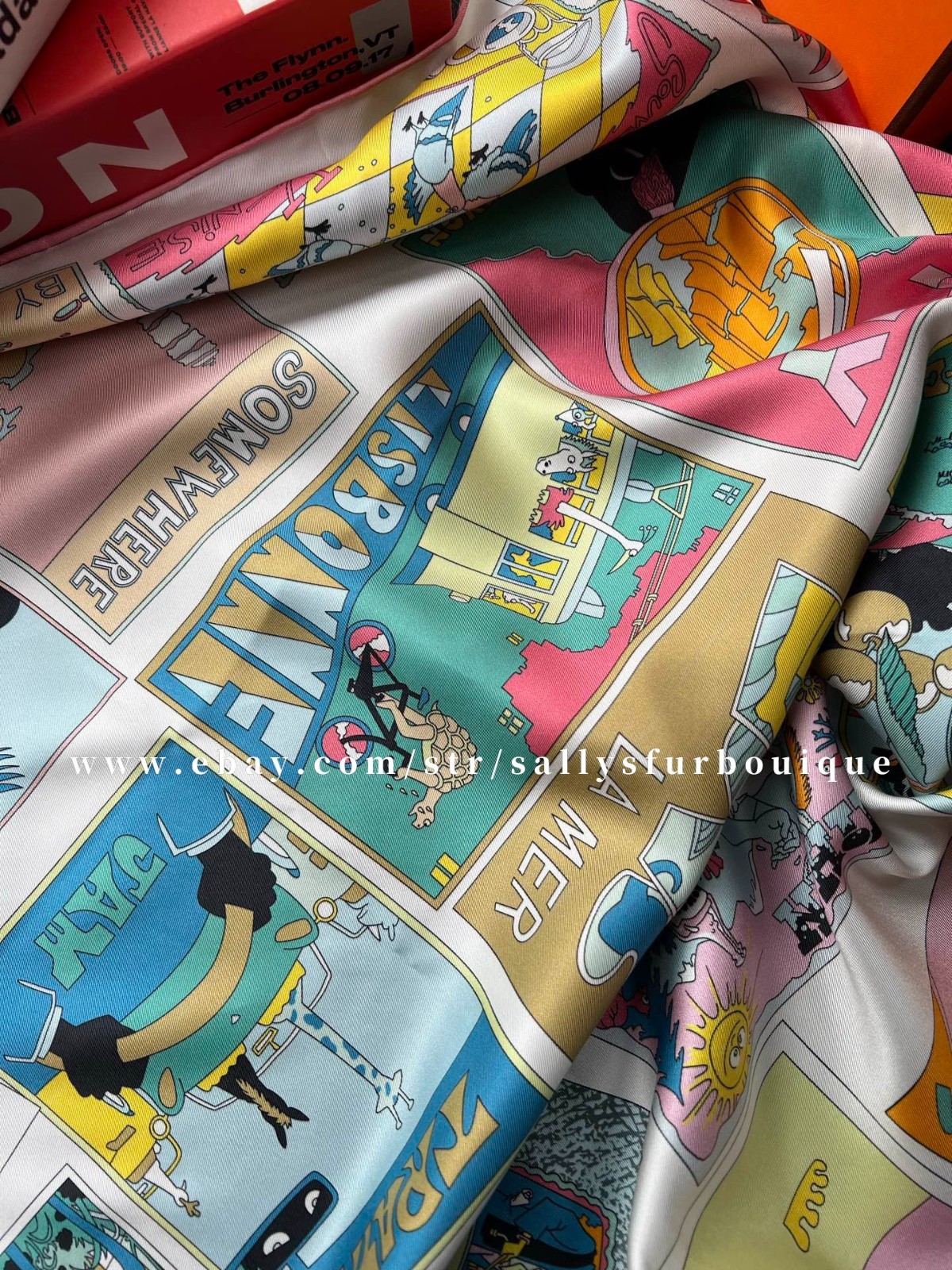 Sally Boutique 18 Momme Twill Silk Wrap Scarf Travel Print Double Face Shawl 35"