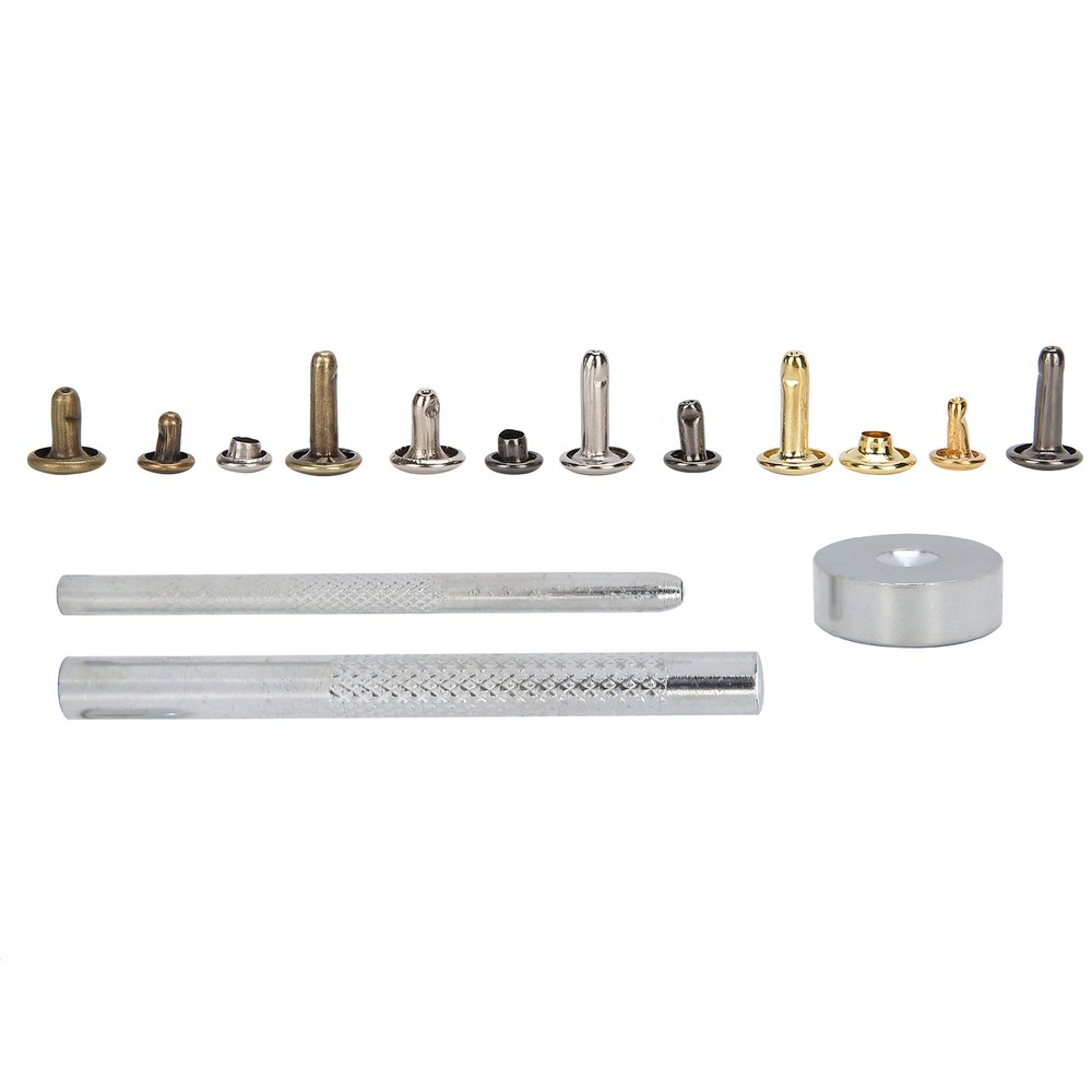 363Pcs Leather Rivets Set Rust-Proof Durable Brass Hand‑Made Accessories For DIY