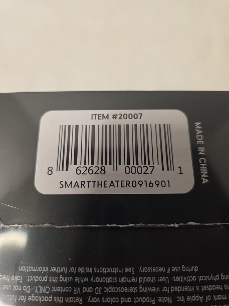 Smart Theater Virtual Reality Headset iPhone & Android Compatible Brand New