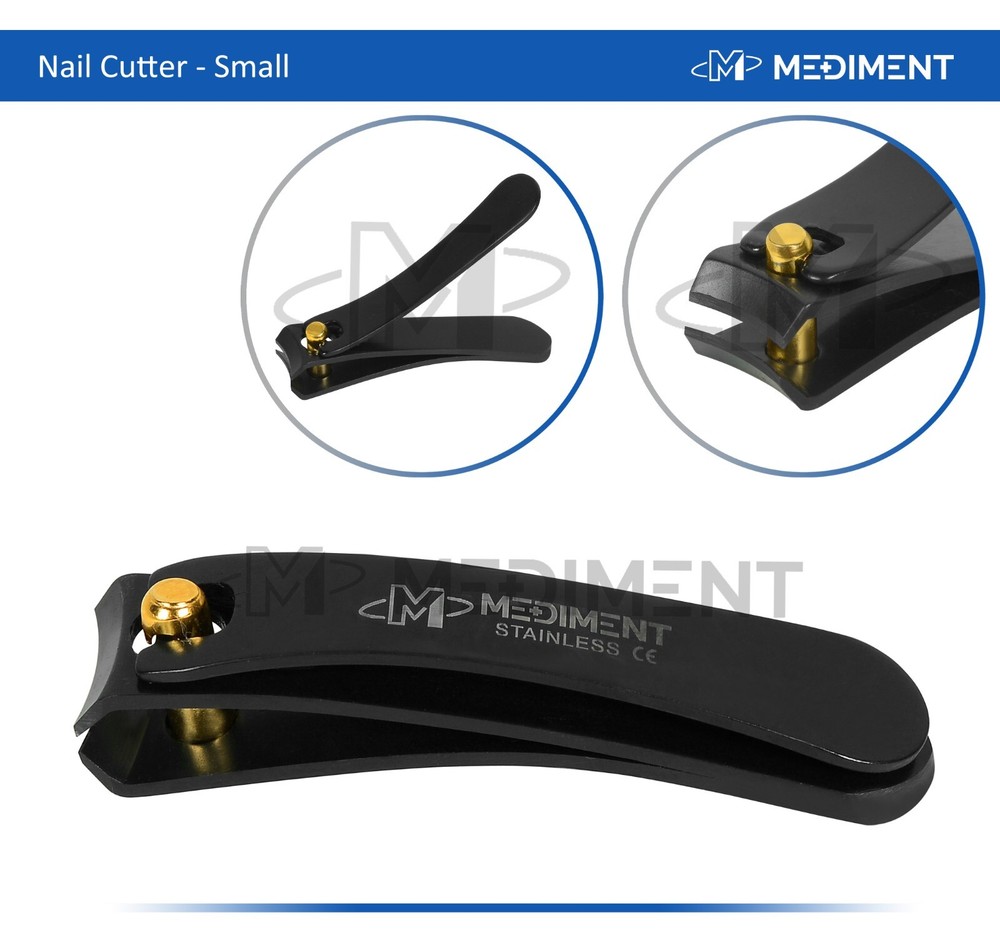 Black Professional Toe Small Cutter Clipper Chiropody - Thick Nails