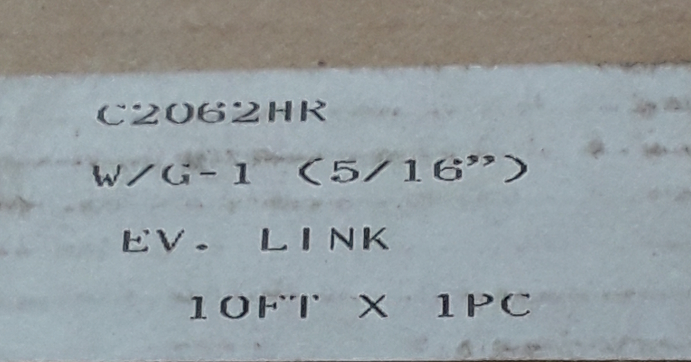 C2062H RIVETED WITH G1 EVERY LINK ROLLER CHAIN