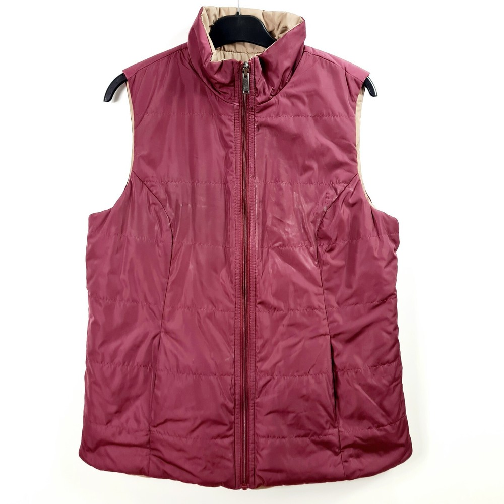 Centigrade - Reversible Padded Gilet - Berry / Beige - Medium