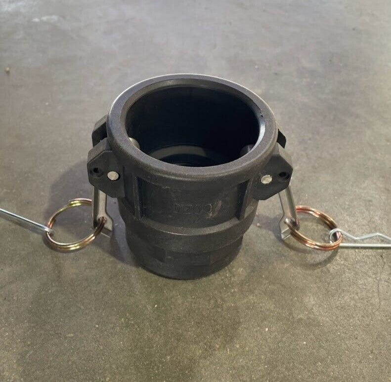 2" Type D Poly Camlock Female Coupler x Female NPT Polypropylene D200PP