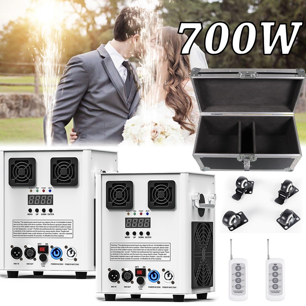 2PC 700W Large Cold Spark Firework Machine Stage Effect DMX Machine Party Disco