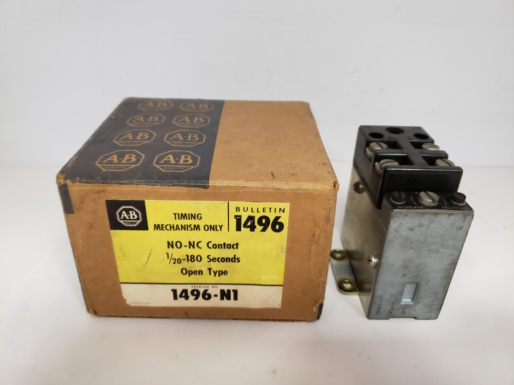 ALLEN BRADLEY 1496-N1 PNEUMATIC TIMER MODULE NO-NC CONTACT