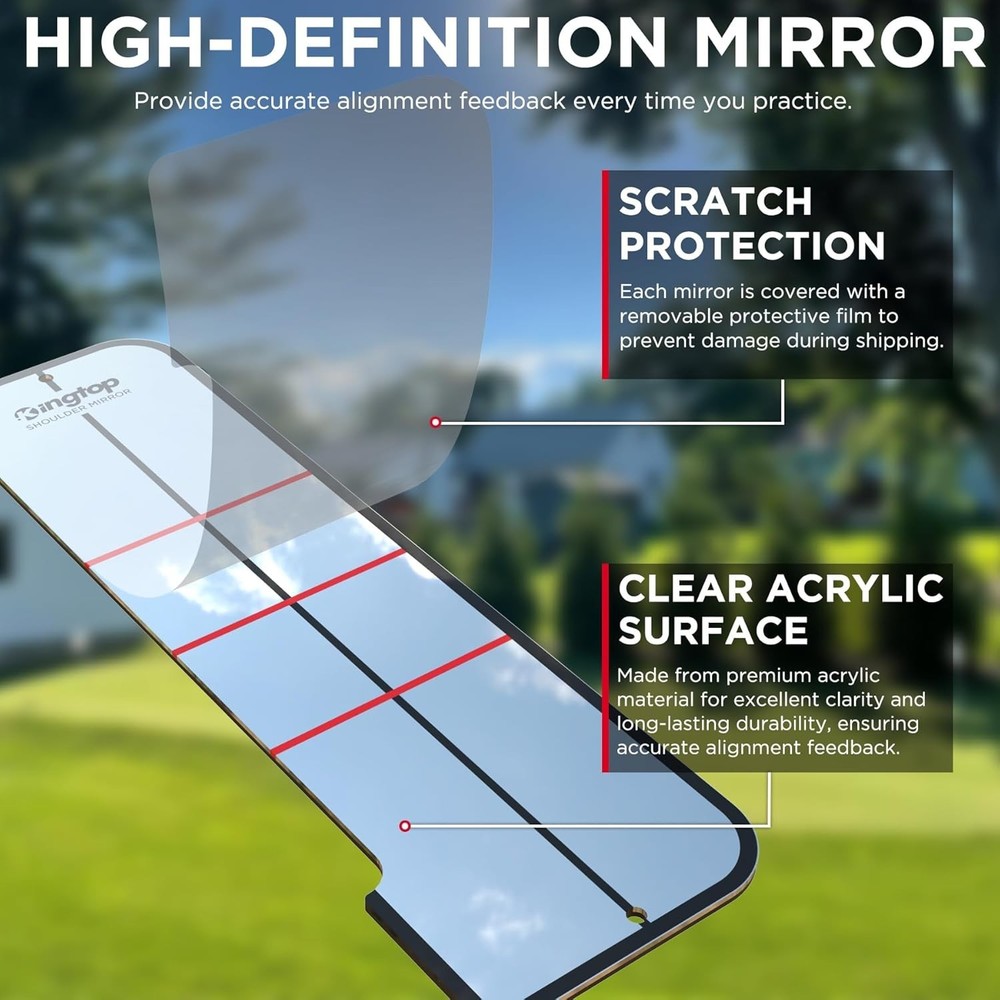 Golf Putting Mirror Alignment Putting Training Aids Consistency & Accuracy Ideal