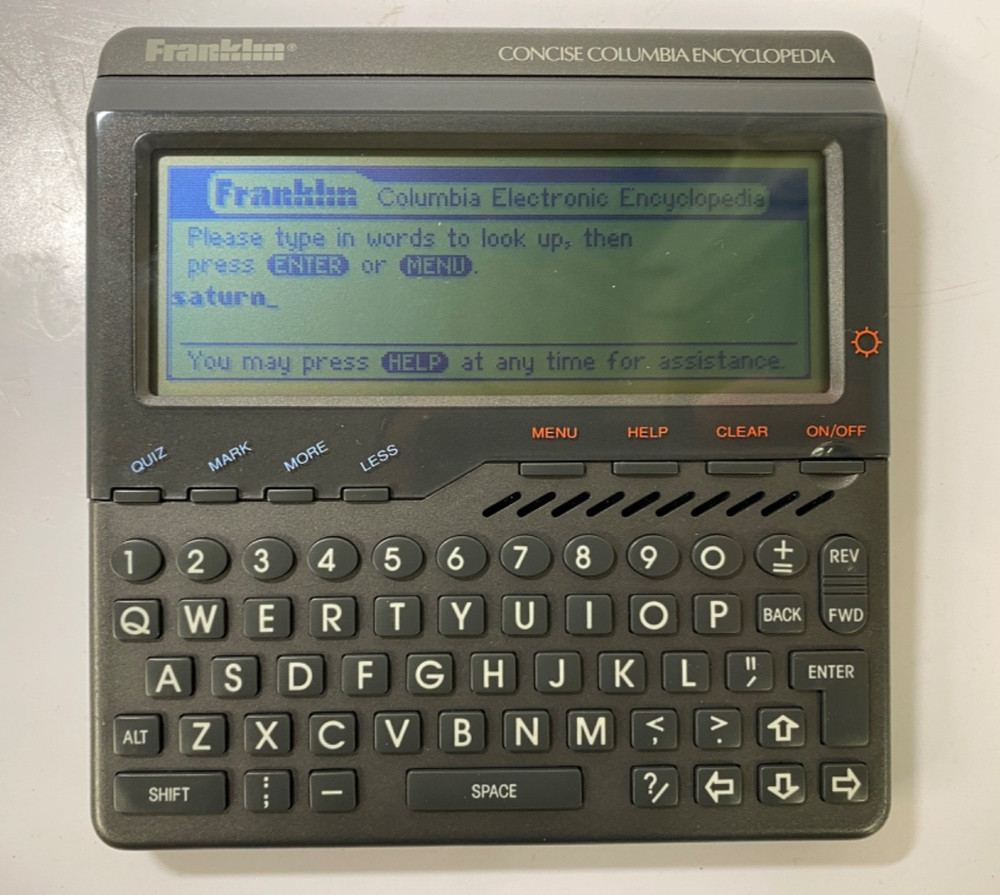 Franklin Concise Columbia Encyclopedia EC-7000 with Case, Manual *TESTED WORKING