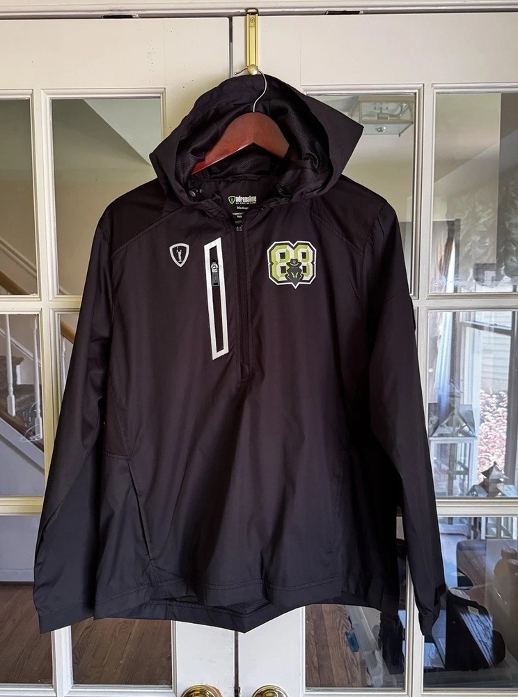 ADRENALINE DARTH CADER FULL ZIP PACKABLE WATERPROOF LACROSSE JACKET, Medium NWT!