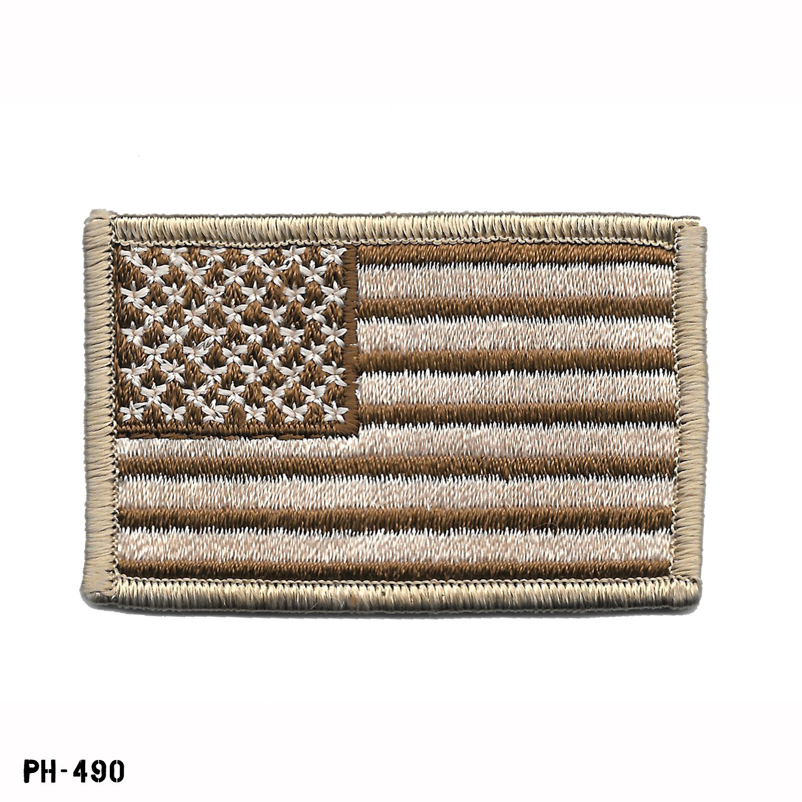 US Military Desert Camo Tan Khaki BDU American Flag Patch ~ NEW Gemsco USA