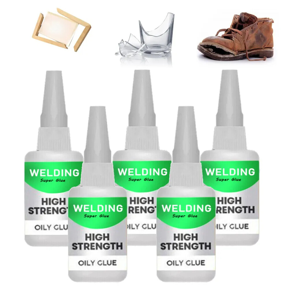 5Pcs Uniglue Universal Super Glue Welding High-Strength Oily Glue Mighty Instant