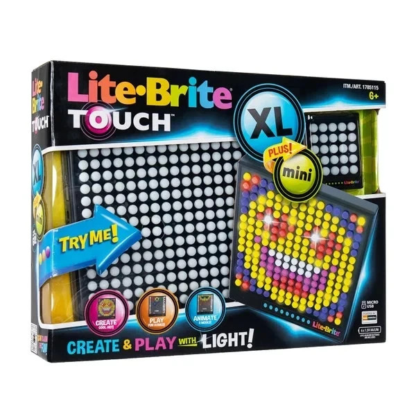Lite Brite Touch XL Plus Mini Hasbro Combo Pack Kids  Creative Holiday Play Stem