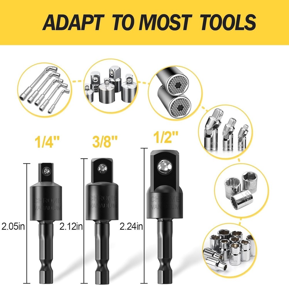 Right Angle Drill 105 Degree Screwdriver set One Size, 4 Black