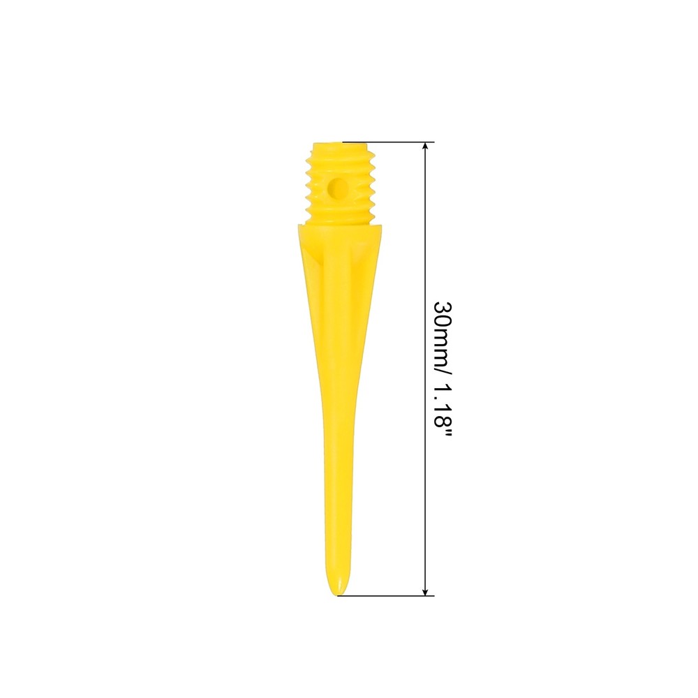 Plastic Dart Tips, 100 Pack 2BA Thread Soft Dart Tips Plastic Tip, Yellow