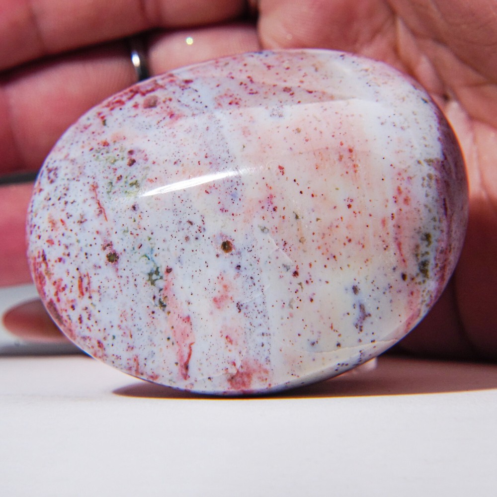 Genuine Polished Ocean Jasper Palm Stone