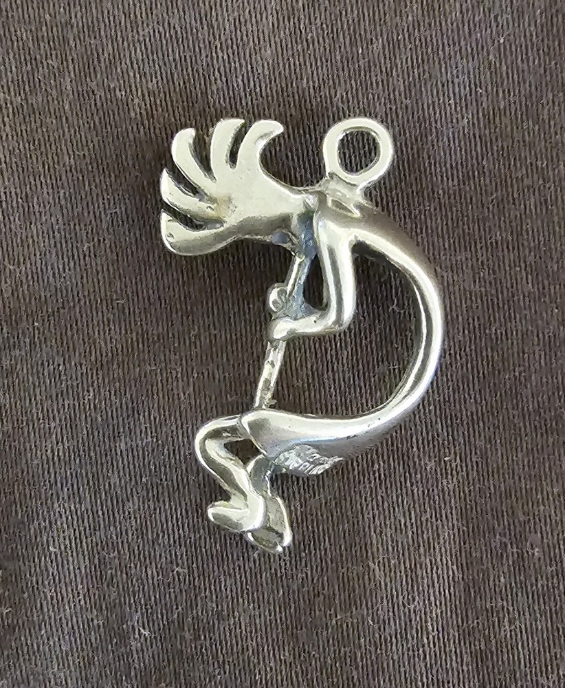 Authentic Navajo KOKOPELI Pendant Signed MASHA