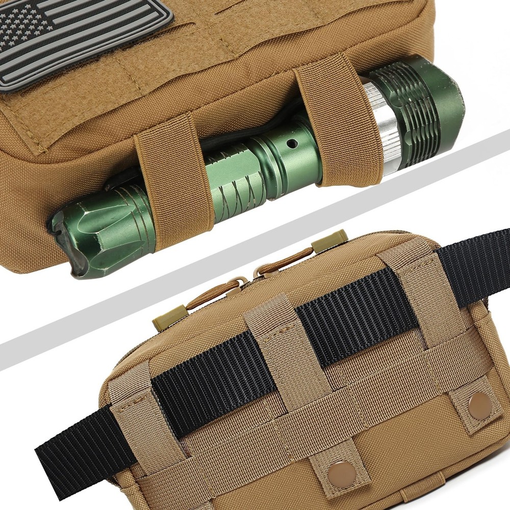 Tactical Molle Horizontal Admin Pouch with Front Drawstring Pocket EMT Pouch ...