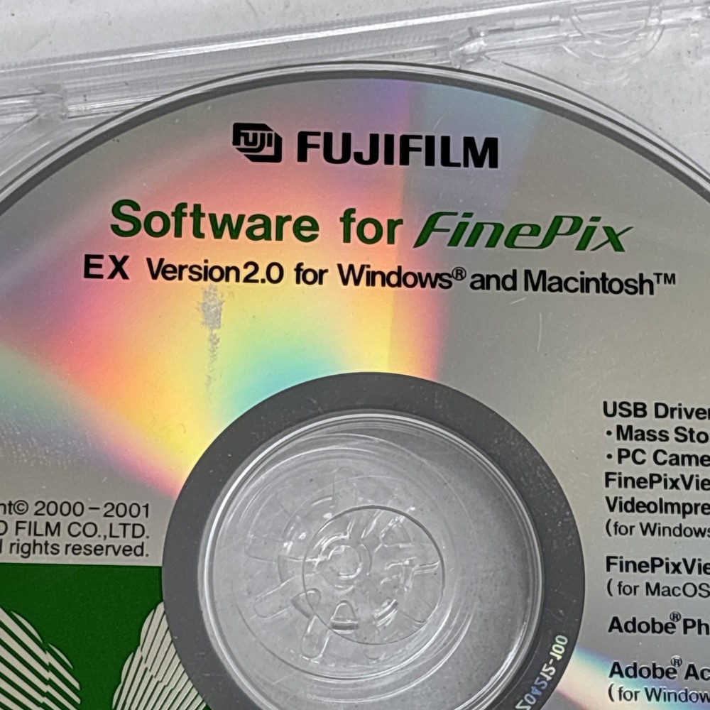 FujiFilm Software for FinePix EX Version 2.0 for Windows & Macintosh DISC ONLY