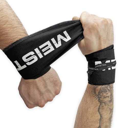 Lockdown Wrist Wraps - Adjustable Non-Stretch Support for Weightlifting, Black