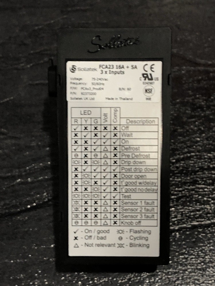 Master-Bilt 92373200 SOLLATEK TEMPERATURE CONTROL FCA-23
