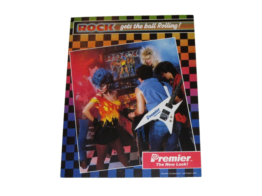 Rock Premier Pinball Promo Postcard