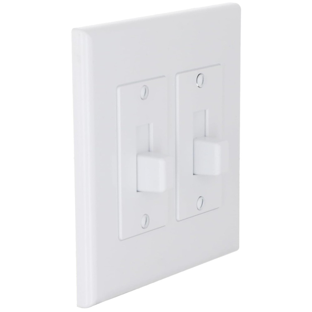 Upgrade with MASQUE 2-Gang Toggle Cover, White