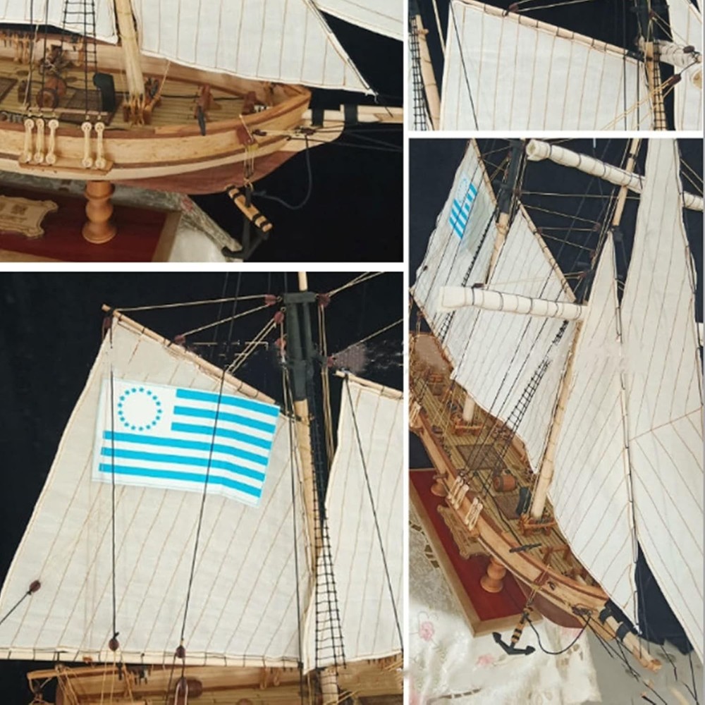 Classic 1:70 Wooden Ship Model DIY Kit - Perfect Gift for Budding Scientists