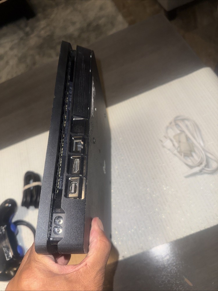 Sony PlayStation 4 Slim 1TB Console & Controller Cables -Tested & Working
