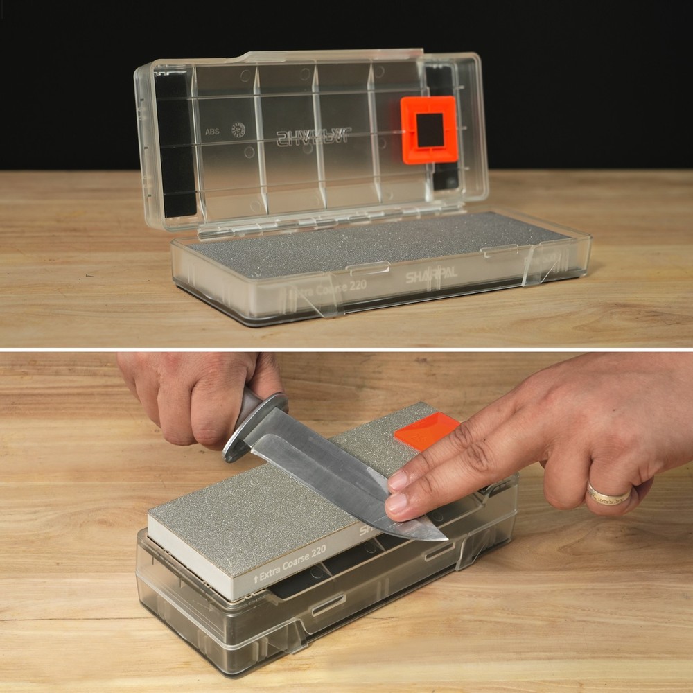 SHARPAL 160H 2PCS Sharpening Stone Holder & Storage Case with Non-Slip Base